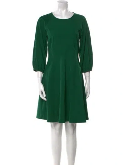 Pre-owned Weekend Max Mara Scoop Neck Mini Dress W/ Tags In Green