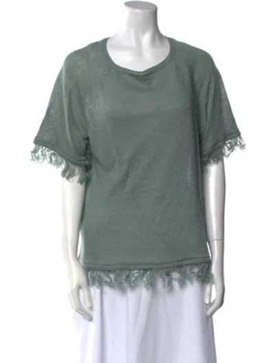 Pre-owned Weekend Max Mara Scoop Neck Sweater In Green