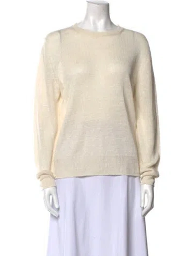 Pre-owned Weekend Max Mara Scoop Neck Sweater In Neutral