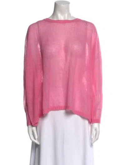 Pre-owned Weekend Max Mara Scoop Neck Sweater In Pink