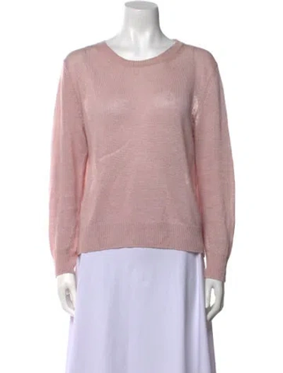 Pre-owned Weekend Max Mara Scoop Neck Sweater In Pink