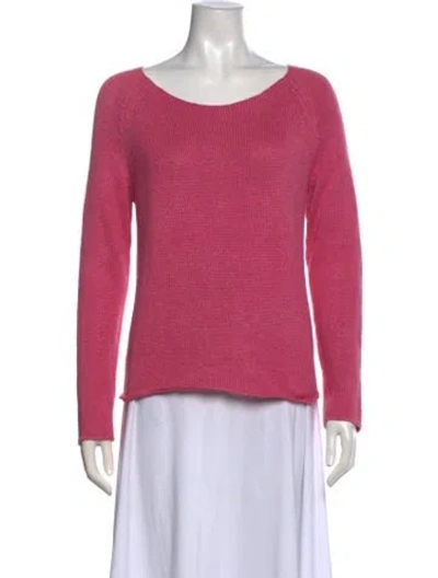 Pre-owned Weekend Max Mara Scoop Neck Sweater In Pink