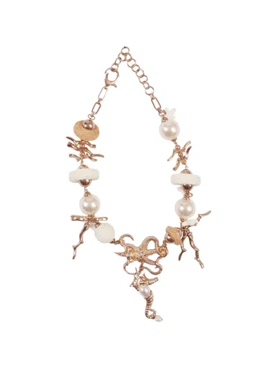 Weekend Max Mara Sea-embellishement Necklace In Pattern