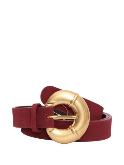 Weekend Max Mara Sebino Buckled Leather Belt In Brown