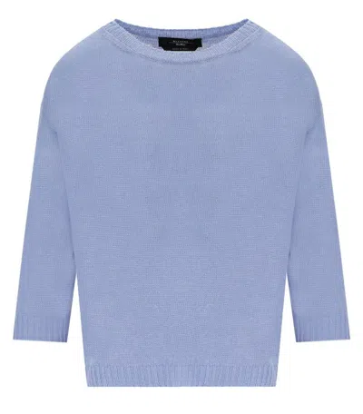 WEEKEND MAX MARA WEEKEND MAX MARA SELZ LIGHT BLUE PULLOVER