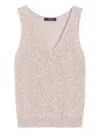 Weekend Max Mara Sequin-embellished Sleeveless Top In Pink