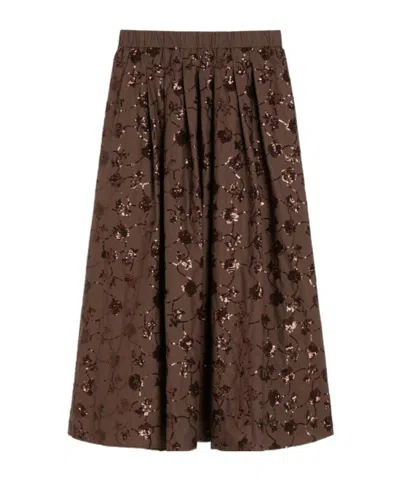 Weekend Max Mara Sequinned Cotton Skirt