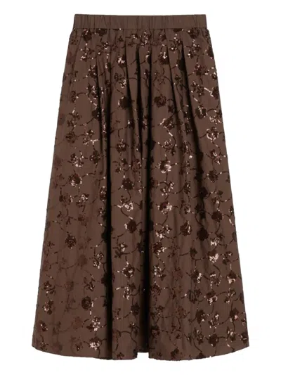 Weekend Max Mara Sequinned Cotton Skirt