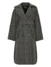Weekend Max Mara Sestri Long Coat In Wool Tweed In Gray