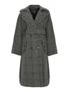 Weekend Max Mara Sestri Long Coat In Wool Tweed In Gray