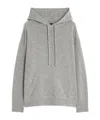 Weekend Max Mara Scenico Viscose & Cashmere Hoodie In Medium Gray