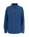 Weekend Max Mara Camicia Oversize Medium Blue In Blue