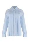 Weekend Max Mara Shirt In Cotton Poplin In Blue