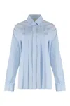 Weekend Max Mara Shirt In Cotton Poplin In Blue