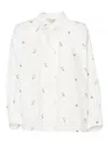 Weekend Max Mara Gilly Embroidered Poplin Shirt In White