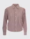 Weekend Max Mara Camicia Panetto Riga Pari Terracotta In Pink
