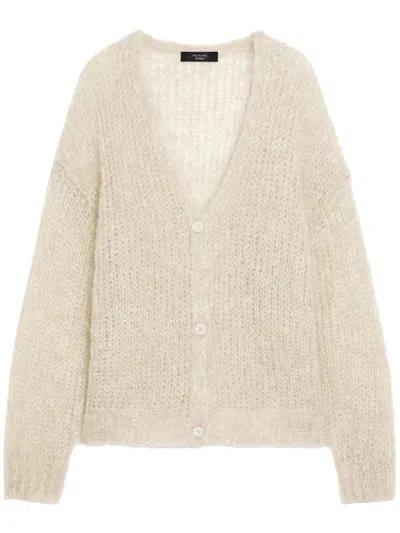 Weekend Max Mara Mohair Cardigan In Beige