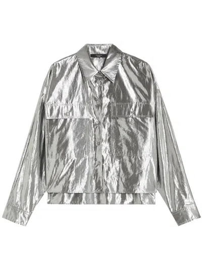Weekend Max Mara Long-sleeved Shirt In Grey