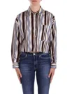 Weekend Max Mara Ragtime Shirt In Cotton With Stripes And Waves