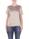 Weekend Max Mara Crew-neck Button-closure Top In Pink