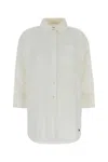 Weekend Max Mara White Cotton Oversize Queva Shirt In White