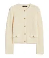 Weekend Max Mara Front-pocket Buttoned Cardigan In White