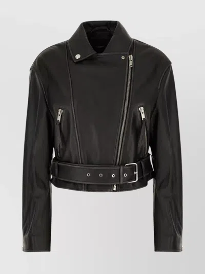 Weekend Max Mara Black Nappa Leather Jacket