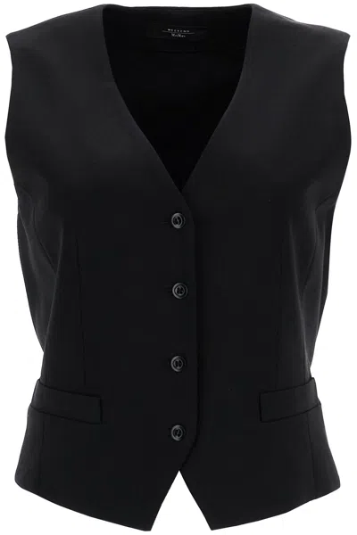 Weekend Max Mara Short Jersey Vest For Men In Black