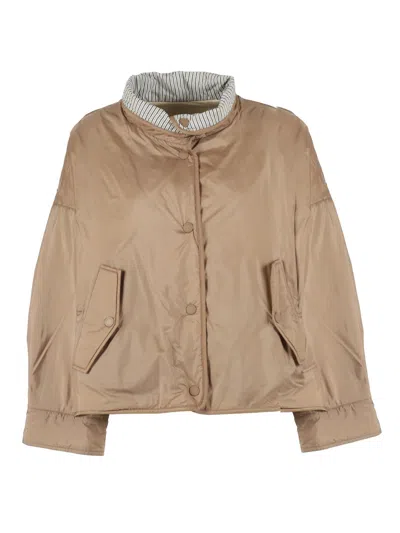 Weekend Max Mara Short Padded Jacket In Brown