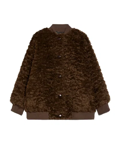 Weekend Max Mara Short Pilot Jacket In Brown