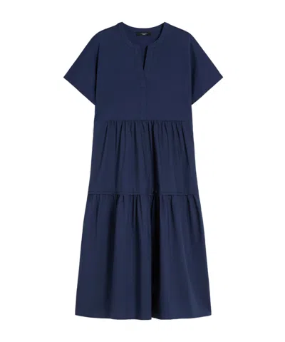 Weekend Max Mara Short Sleeve Dress In Blue