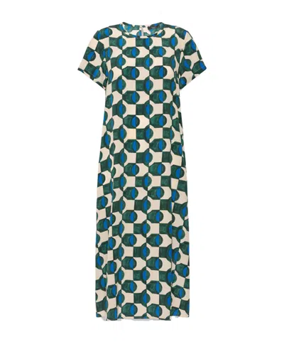Weekend Max Mara Short Sleeve Dress In Green