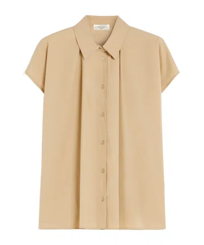 Weekend Max Mara Short Sleeve Shirt In Sand