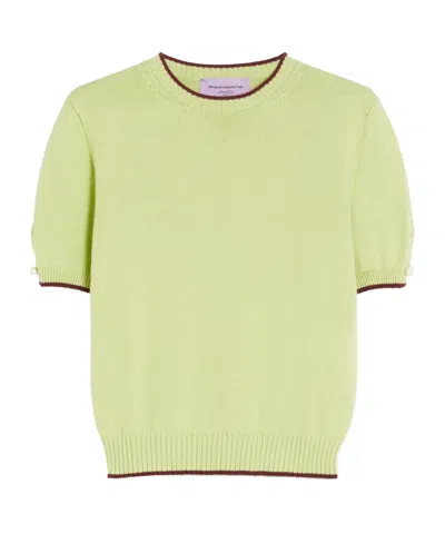 Weekend Max Mara Short Sleeve Sweater In Light Green
