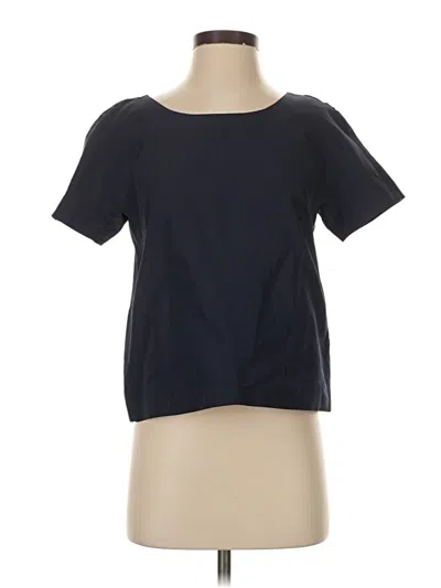 Pre-owned Weekend Max Mara Short Sleeve Top Black Boatneck Tops