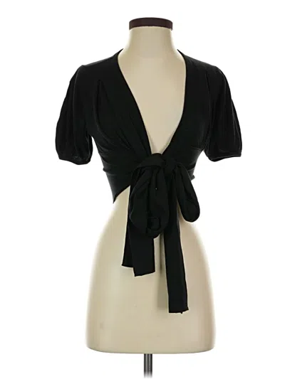 Pre-owned Weekend Max Mara Short Sleeve Turtleneck In Black