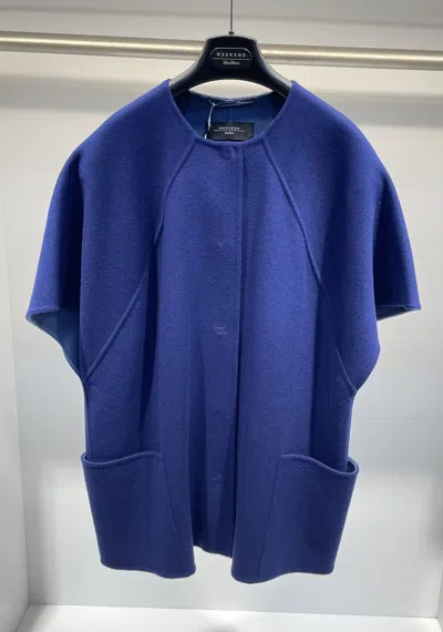 Weekend Max Mara Short-sleeved Casual Jacket In Blue