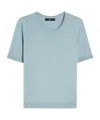 Weekend Max Mara Short-sleeved Knitted T-shirt In Blue