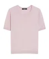 Weekend Max Mara Short-sleeved Knitted T-shirt In Pink