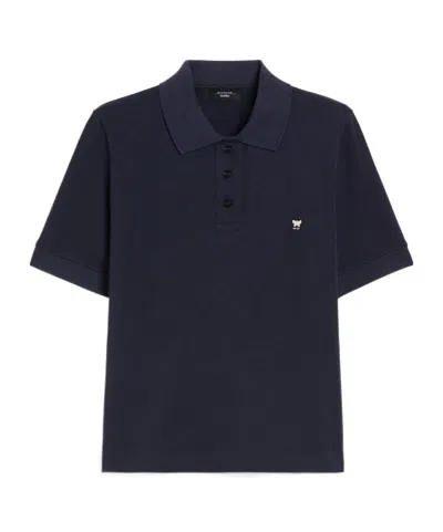 Weekend Max Mara Short-sleeved Polo Shirt In 001 Navy