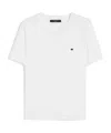 Weekend Max Mara Butterfly Logo Embroidered Crewneck T-shirt In White