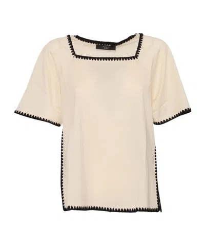 Weekend Max Mara Short-sleeved T-shirt In Beige
