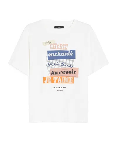 WEEKEND MAX MARA WEEKEND MAX MARA LOGO PRINTED CREWNECK T-SHIRT