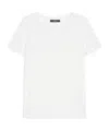 Weekend Max Mara Omens Multia Quarter-sleeve Cotton-jersey T-shirt White In White