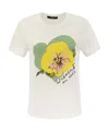 Weekend Max Mara Yen Cotton Jersey T Shirt In White
