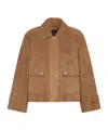 Weekend Max Mara Abito Suede Jacket In Brown