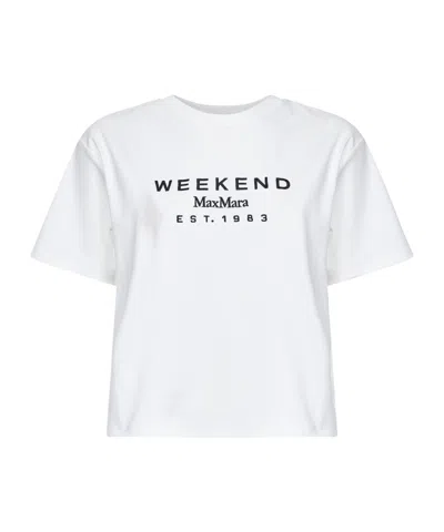 Weekend Max Mara Short-sleesleeved T-shirt In White