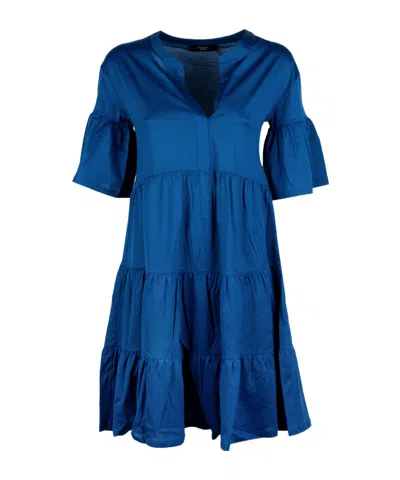 Weekend Max Mara Short-sleeved Dress In Blue