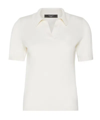 Weekend Max Mara Short-sleeved Polo Shirt In White