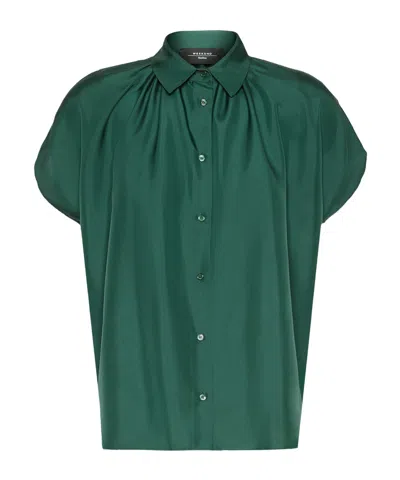 Weekend Max Mara Short-sleeved Shirt In Green